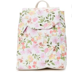 Time and Tru Floral Backpack - Pink and Green